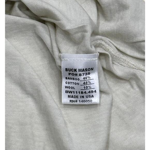 Buck Mason Women's Cloud Jersey Wool Blend Slim Fit Made In USA Top Tee T-Shirt - Picture 2 of 6